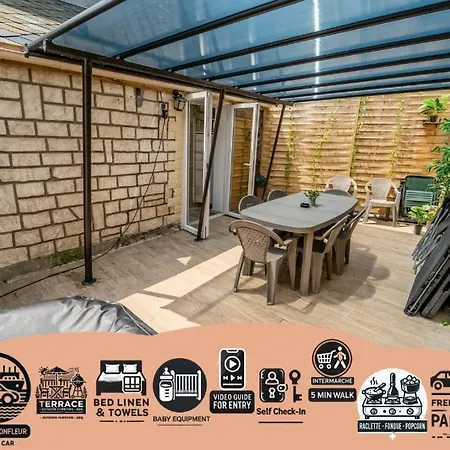 Le Spacieux Jacuzzi & Terrasse Parking 10min أونفلور